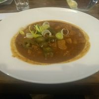 Vegan Czech gulás at Vegalite in Brno