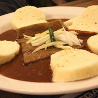  Traditional Czech meals turned vegan. This is the Vegan Goulash. at Vegalite in Brno