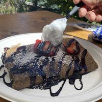 Strawberry Fields vegan crepe  at Café Crêpe in Big Bear Lake