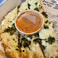 Spinach Artichoke Cheesy Bread 💚  at Peace Love and Pizza in Alpharetta