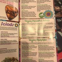 Vegan Menu at Peace Love and Pizza in Alpharetta