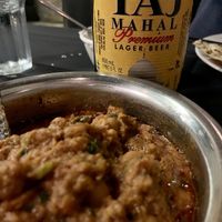 Pindi Chana and Taj beer at Spice Kitchen in Tampa