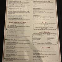 Menu at Spice Kitchen in Tampa