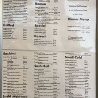 Menu at Izakana-Ya-Okuman in South Brisbane