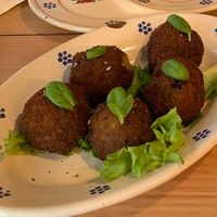 Deepfried eggplant balls! at Alba in Newtown