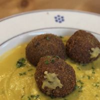 Deep fried eggplant balls  at Alba in Newtown