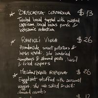 Vegan menu from June 19th  at Alba in Newtown