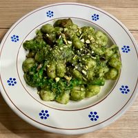Gnocchi al pesto  at Alba in Newtown