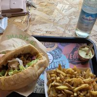 Delicious Vegan Kabob   at Végéman in Strasbourg