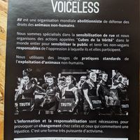 Advertisment for Anonymous for the Voiceless at Végéman at Végéman in Strasbourg