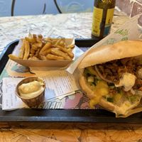 Early dinner kebab  at Végéman in Strasbourg