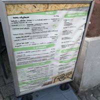 Menu at Végéman in Strasbourg