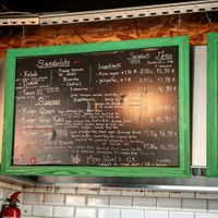 Menu at Végéman in Strasbourg