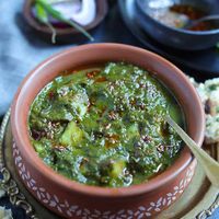 SAAG ALOO
SPINACH POTATO at Delhi Bites in London
