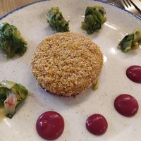 Chickpea cutlet and escarole with beetroot mayo 🧆 at Il Melograno in Trieste