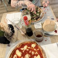 Margarita with vegan Mozarella and Chicca Vegana Pizza  at Il Melograno in Trieste