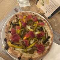 Vegan summer special pizza  at Il Melograno in Trieste
