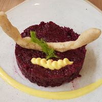 Tartare di barbabietola con senape #Veganuary at Il Melograno in Trieste