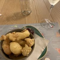 tempura di verdure con salsa agrodolce al melograno  at Il Melograno in Trieste