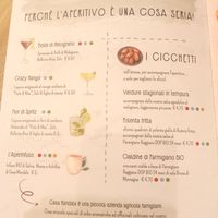 Menu at Il Melograno in Trieste