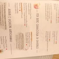 Menu at Il Melograno in Trieste