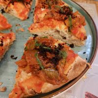 Focaccia like pizza at Il Melograno in Trieste