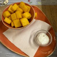 Polenta fritta appetizer at Il Melograno in Trieste