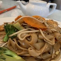 Pad See Ew with tofu, minus egg. at My Thai Cafe & Sushi Bar in Bloomington