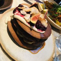 Chocolate pancakes (must try 😋) at MESA Restaurant in Paris