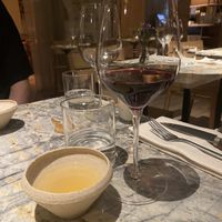Juice of fermented vegetables  at MESA Restaurant in Paris