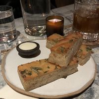 focaccia  at MESA Restaurant in Paris