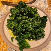 Massaged kale with pistachio viniagrette at MESA Restaurant in Paris