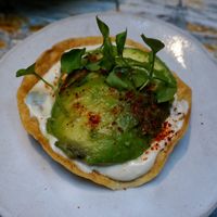 tostada avocat at MESA Restaurant in Paris