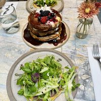 Socca and pancakes   at MESA Restaurant in Paris