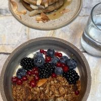 Granola & Pancakes  at MESA Restaurant in Paris