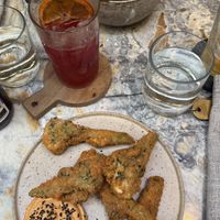 Brokkoli-Tempura & Miso  at MESA Restaurant in Paris