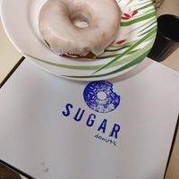 Vegan vanilla donut at Sugar Donuts in Charlotte