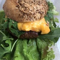 Cheeseburger Beyond Meat at Peacefood Cafe in Montpellier