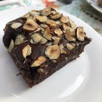 Brownie at Peacefood Cafe in Montpellier