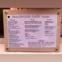 Menu  at Peacefood Cafe in Montpellier