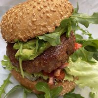 The best burger   at Peacefood Cafe in Montpellier