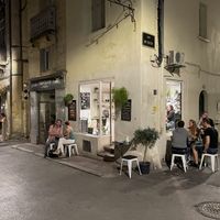 Outside  at Peacefood Cafe in Montpellier