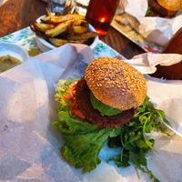 Burger Mexicain at Peacefood Cafe in Montpellier