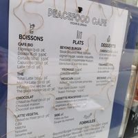 Menu June 2024 at Peacefood Cafe in Montpellier