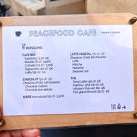 Drinks at Peacefood Cafe in Montpellier