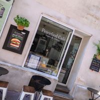 Facade at Peacefood Cafe in Montpellier