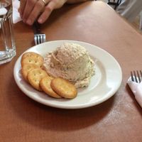 eggless egg salad with crackers at Soul Vegetarian - Highland in Atlanta