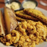 I'm serious this mac n cheese is fantastic. at Soul Vegetarian - Highland in Atlanta