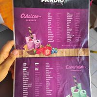 Menu at Pandiu in Oaxaca