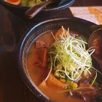 Vegan miso and vegetarian Shoyu Ramen at Ramen1974 in Dresden